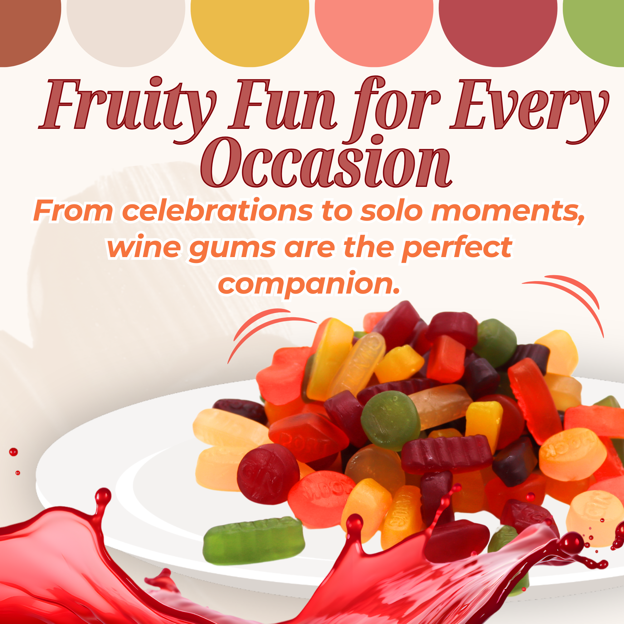 Wine Gums Classic British Chewy Sweets - Retro Favourite