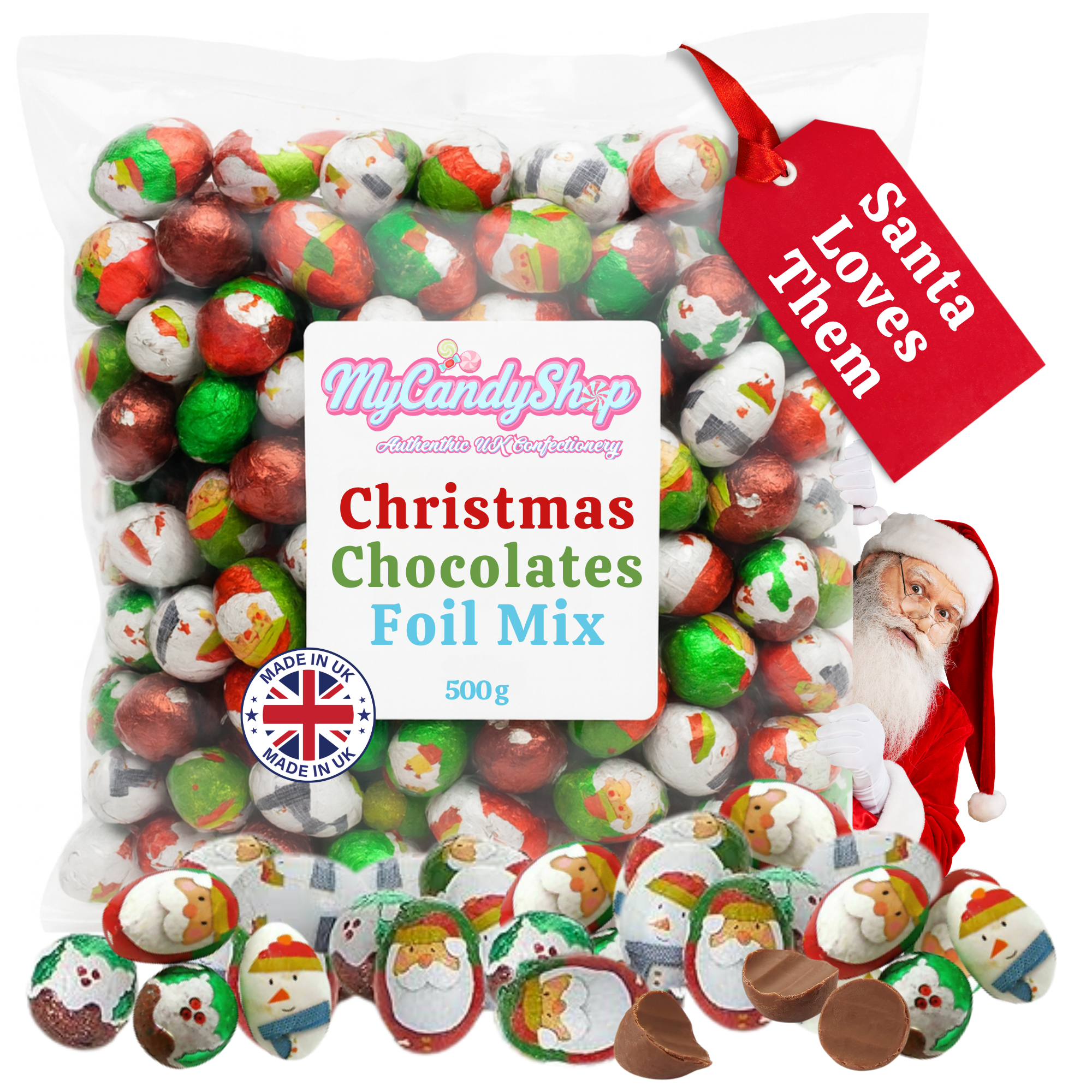 CLEARANCE Christmas Foil Mix Chocolates – Festive Assortment