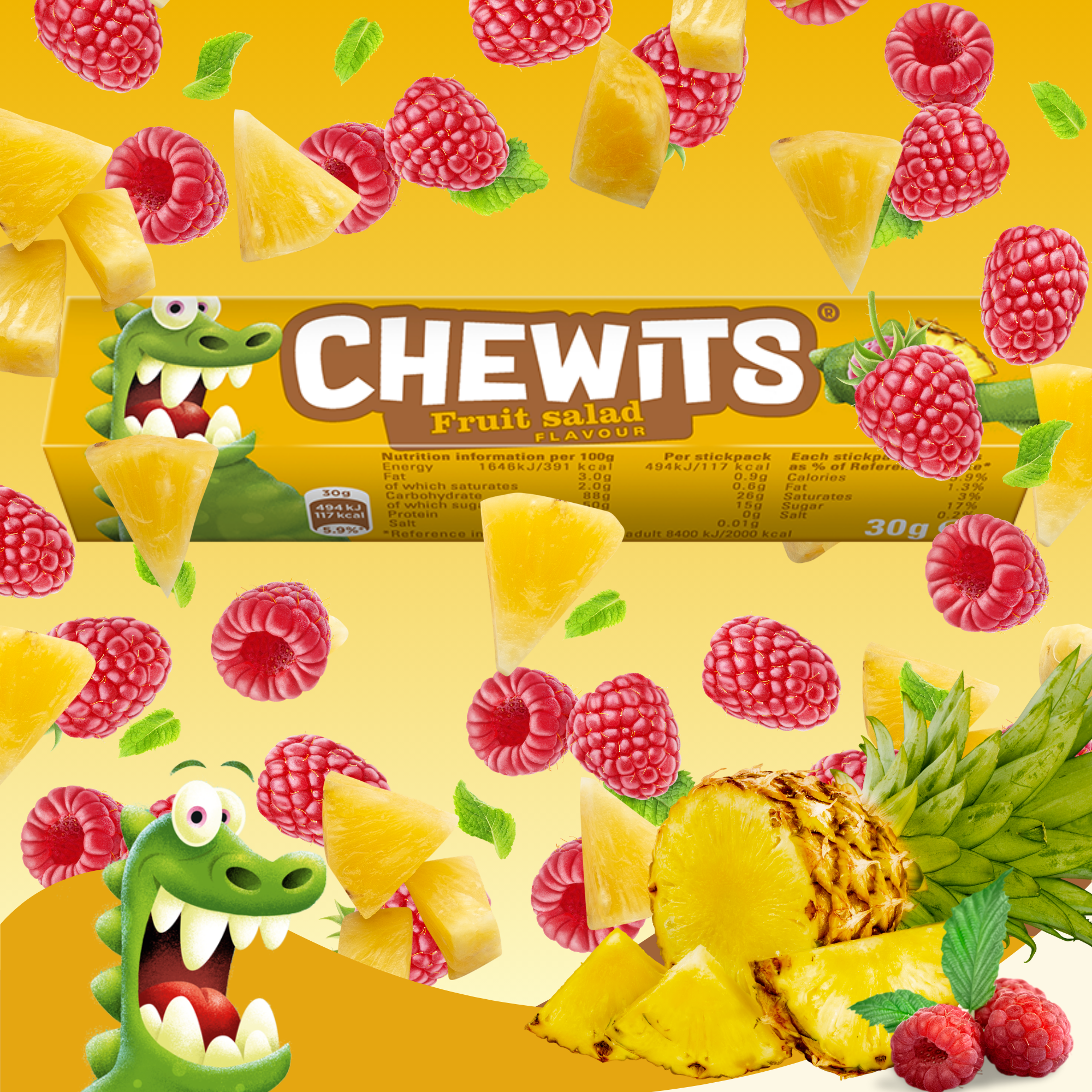 Assorted Chewits Fruity Chews Bundle Pack of 10