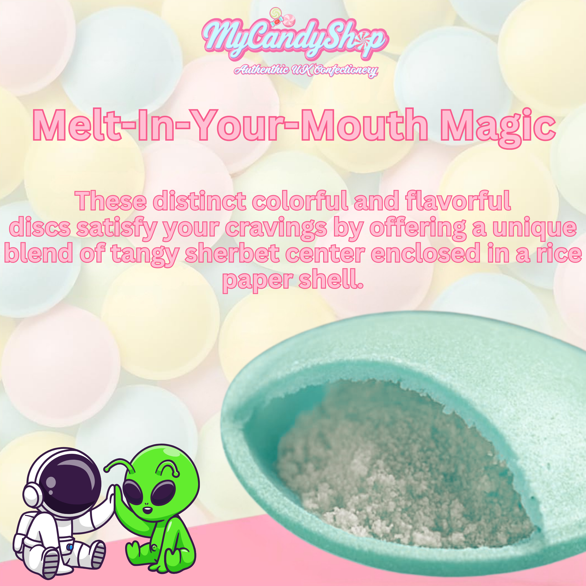 Flying Saucer Sherbet Sweets Classic Retro Treats