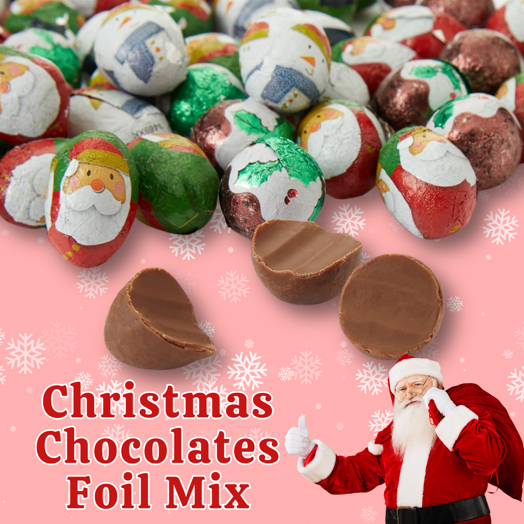 CLEARANCE Christmas Foil Mix Chocolates – Festive Assortment