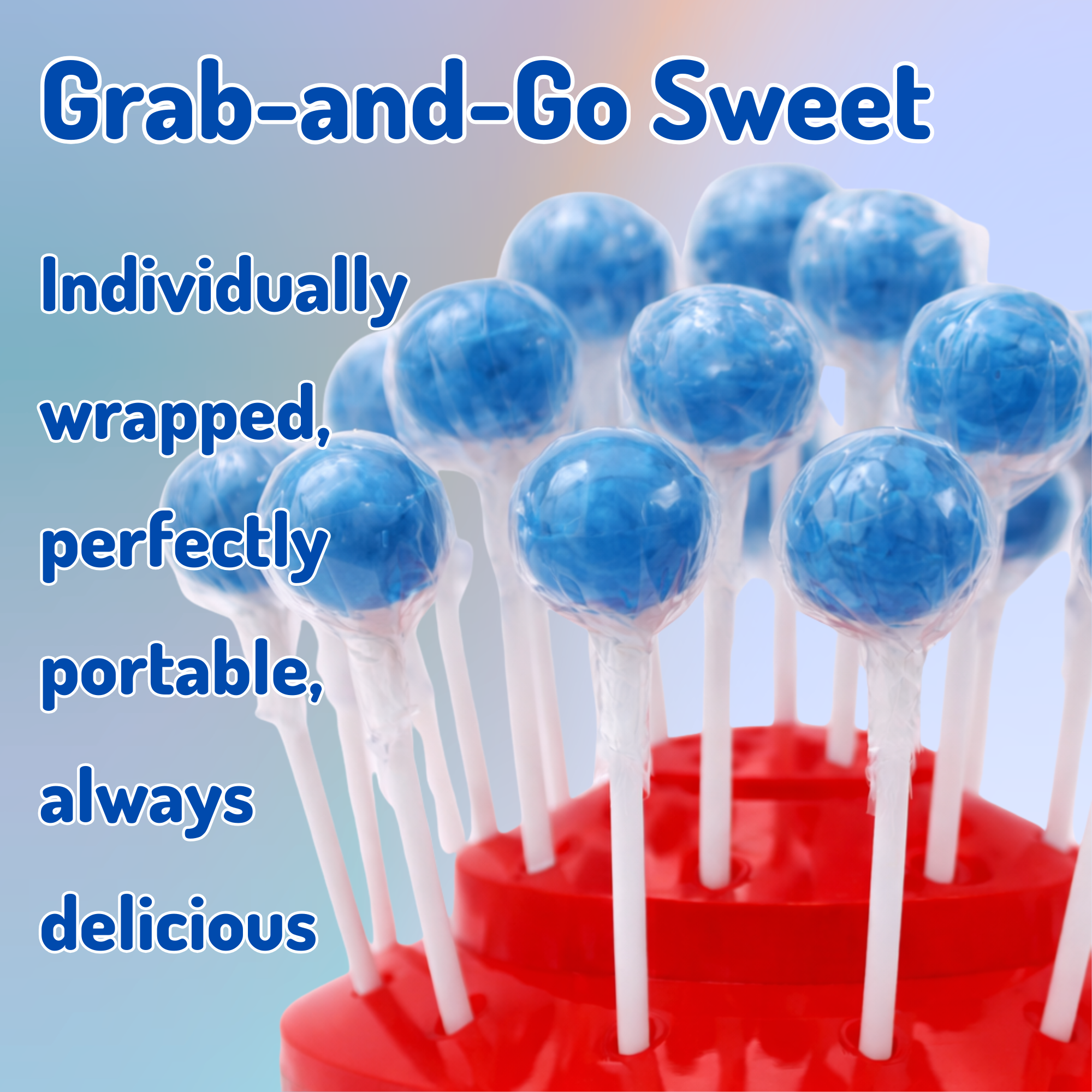 Lick-It Tongue Painter Lollies Blue Raspberry 150 Pack