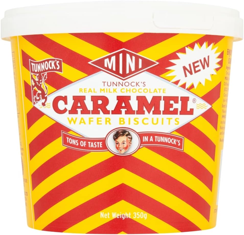 Tunnock’s Mini Caramel Wafers – 350g Tub