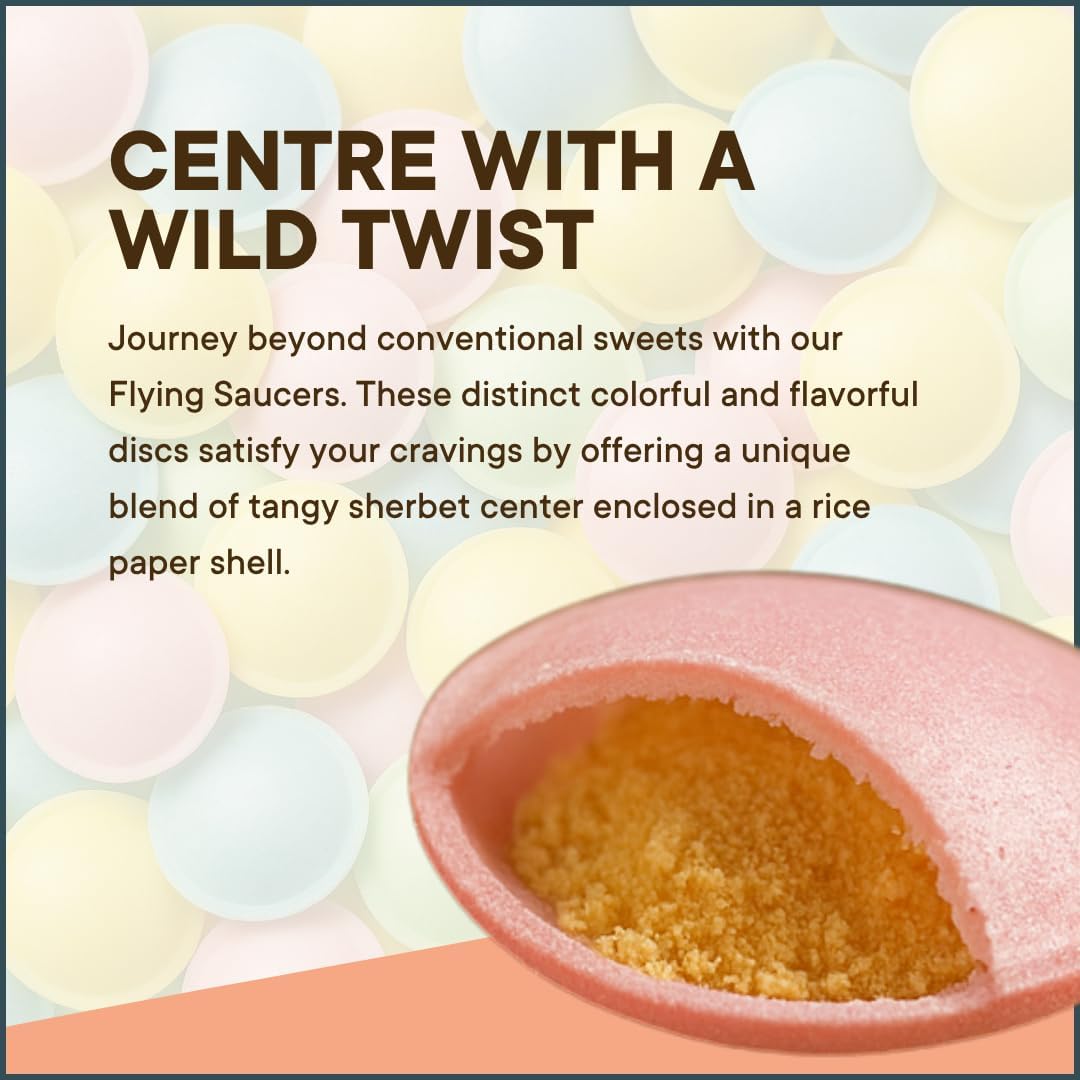 Product packaging with colorful discs and text describing the product.