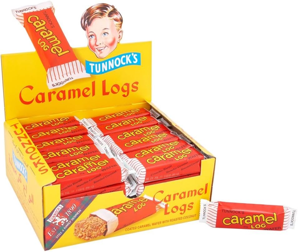 Tunnock’s Caramel Logs – 32g Bar (Box of 48)