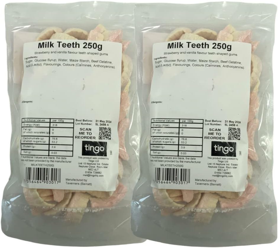 Milk Teeth Retro Sweets – 500g Bag (Barratt Original)