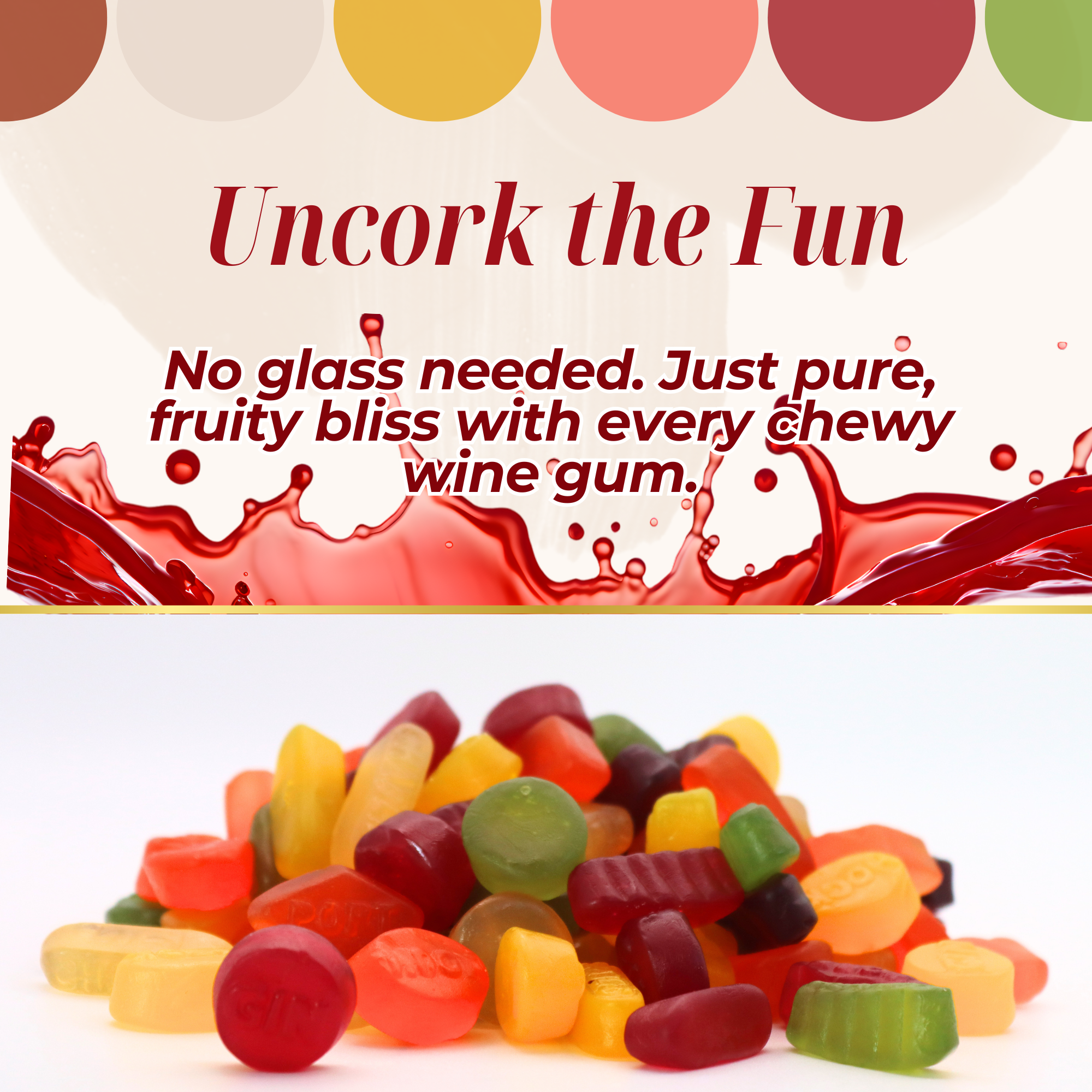 Wine Gums Classic British Chewy Sweets - Retro Favourite