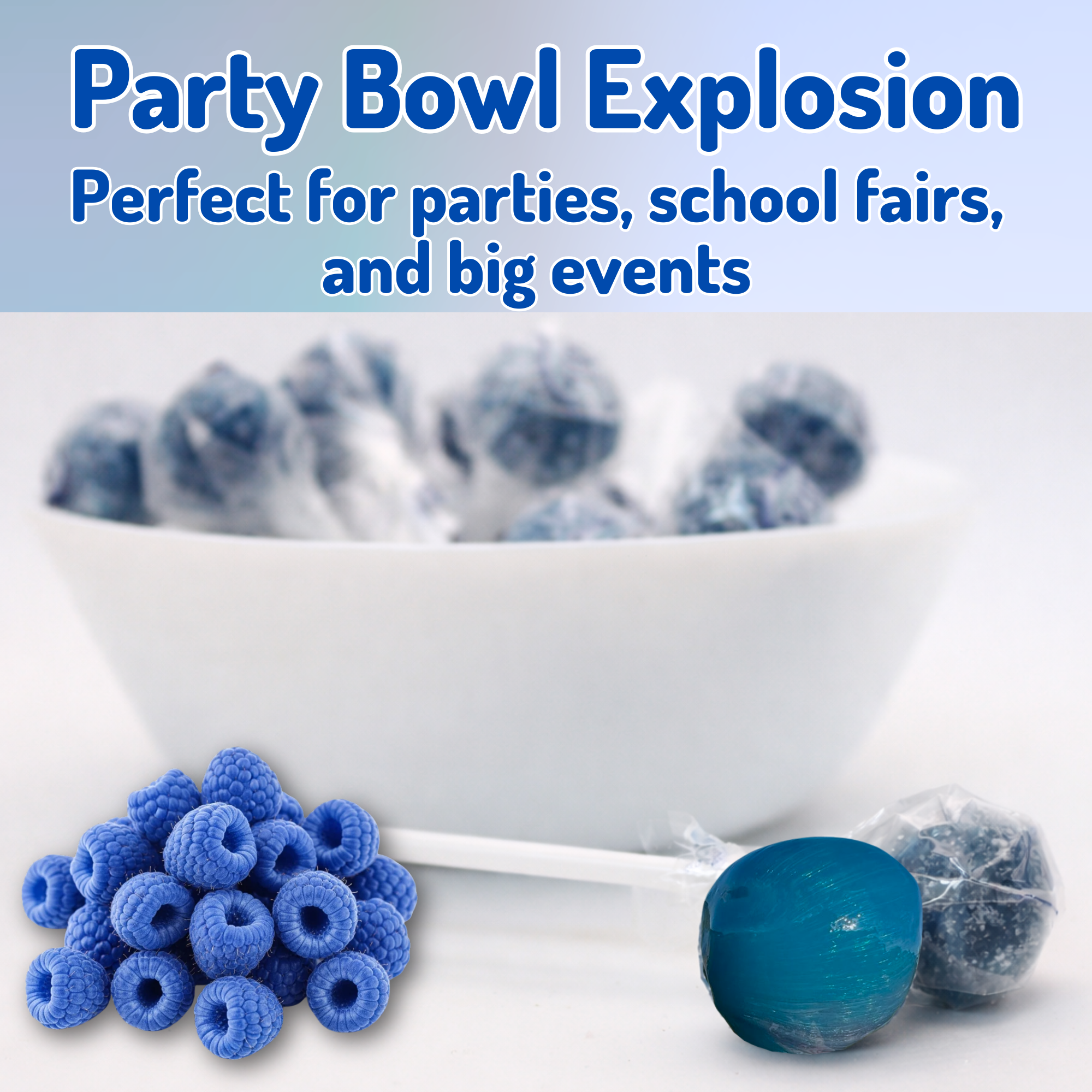 Lick-It Tongue Painter Lollies Blue Raspberry 150 Pack