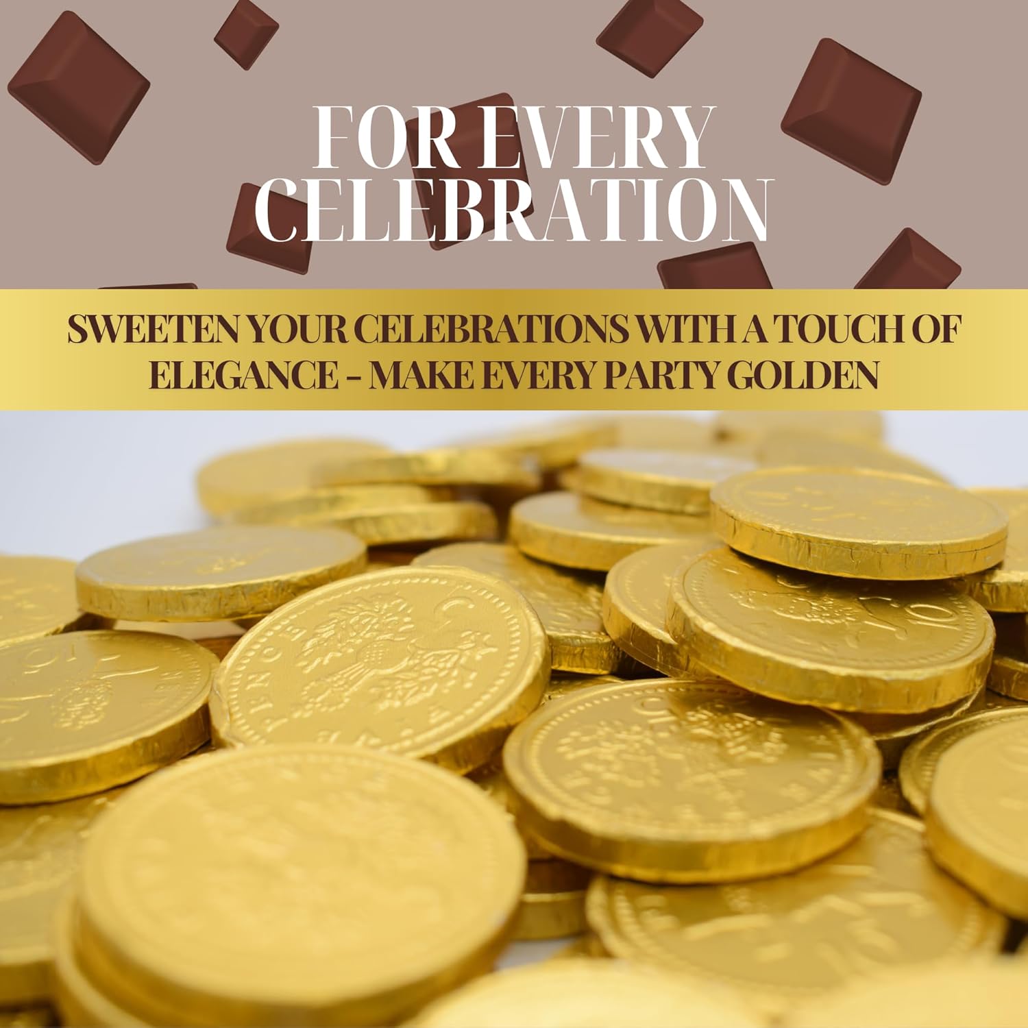 Pile of Chocolate coin candy