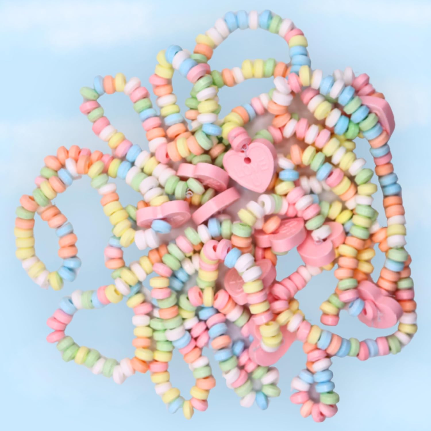 Tangled pastel candy necklaces
