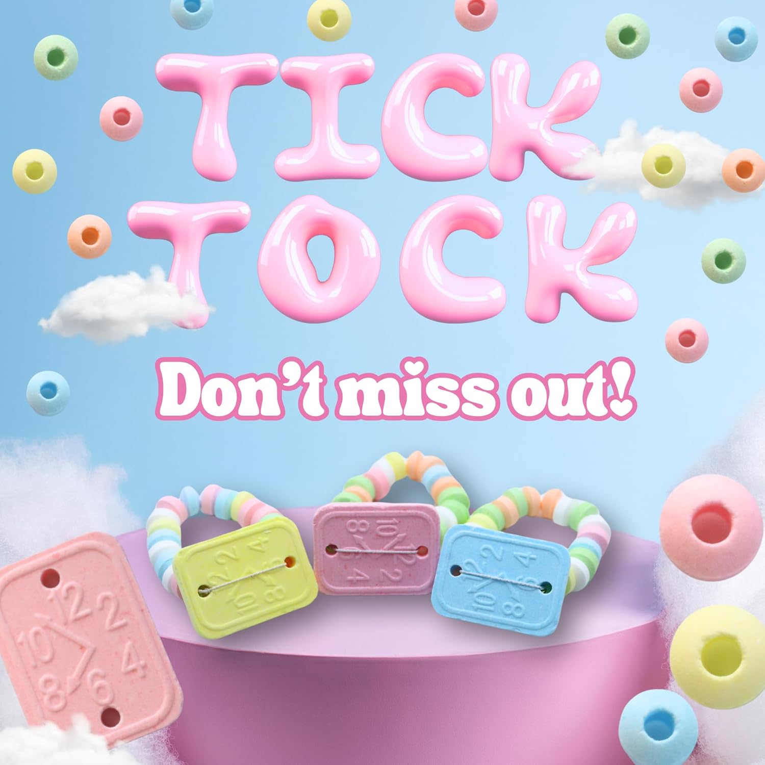 Watch candy bracelets, TICK TOCK