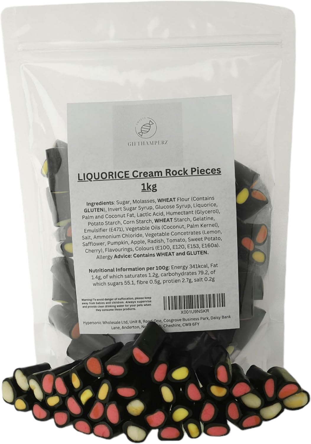 Liquorice Cream Rock Pieces 1kg