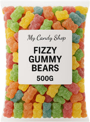 Fizzy Gummy Bears – 500g Bag