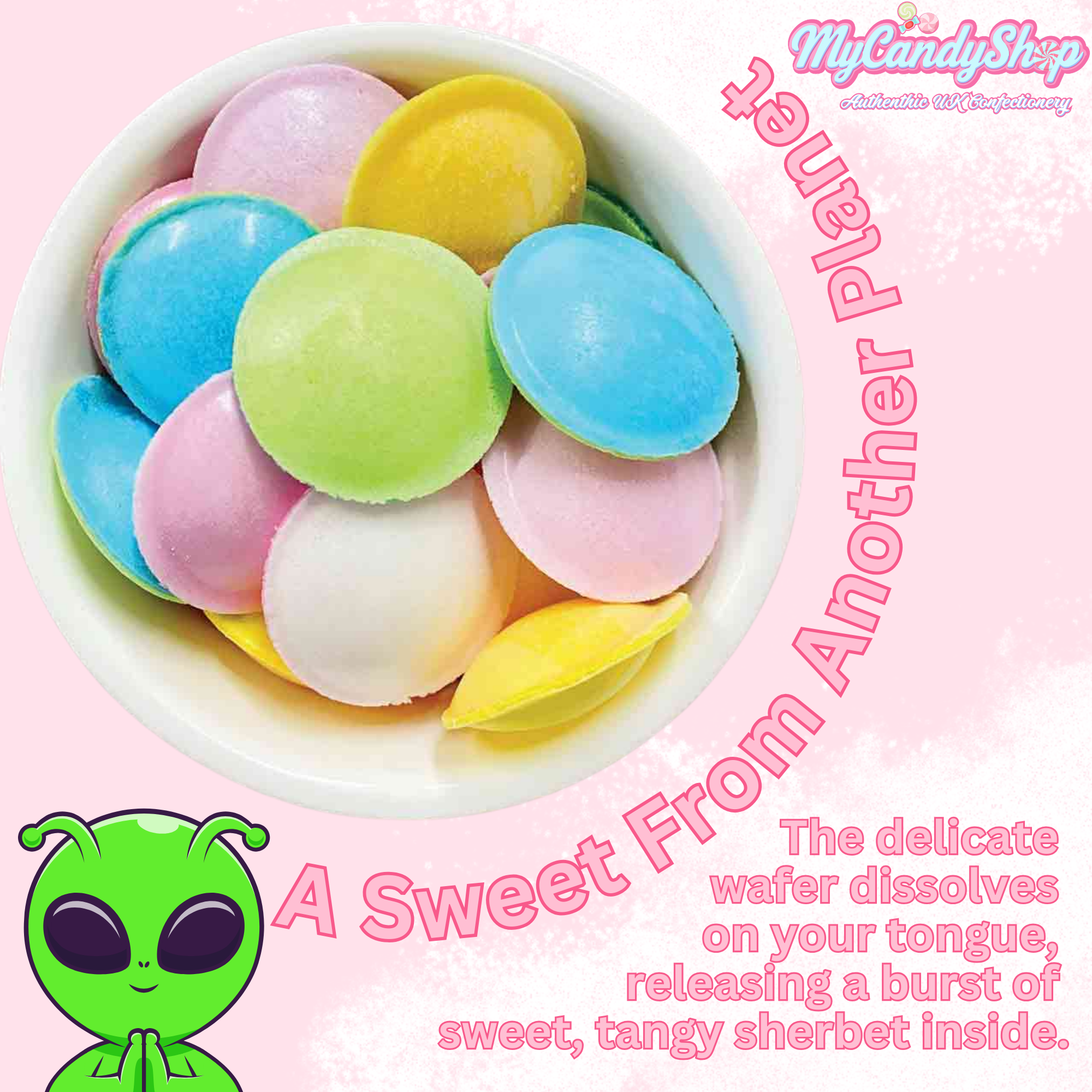 Flying Saucer Sherbet Sweets Classic Retro Treats