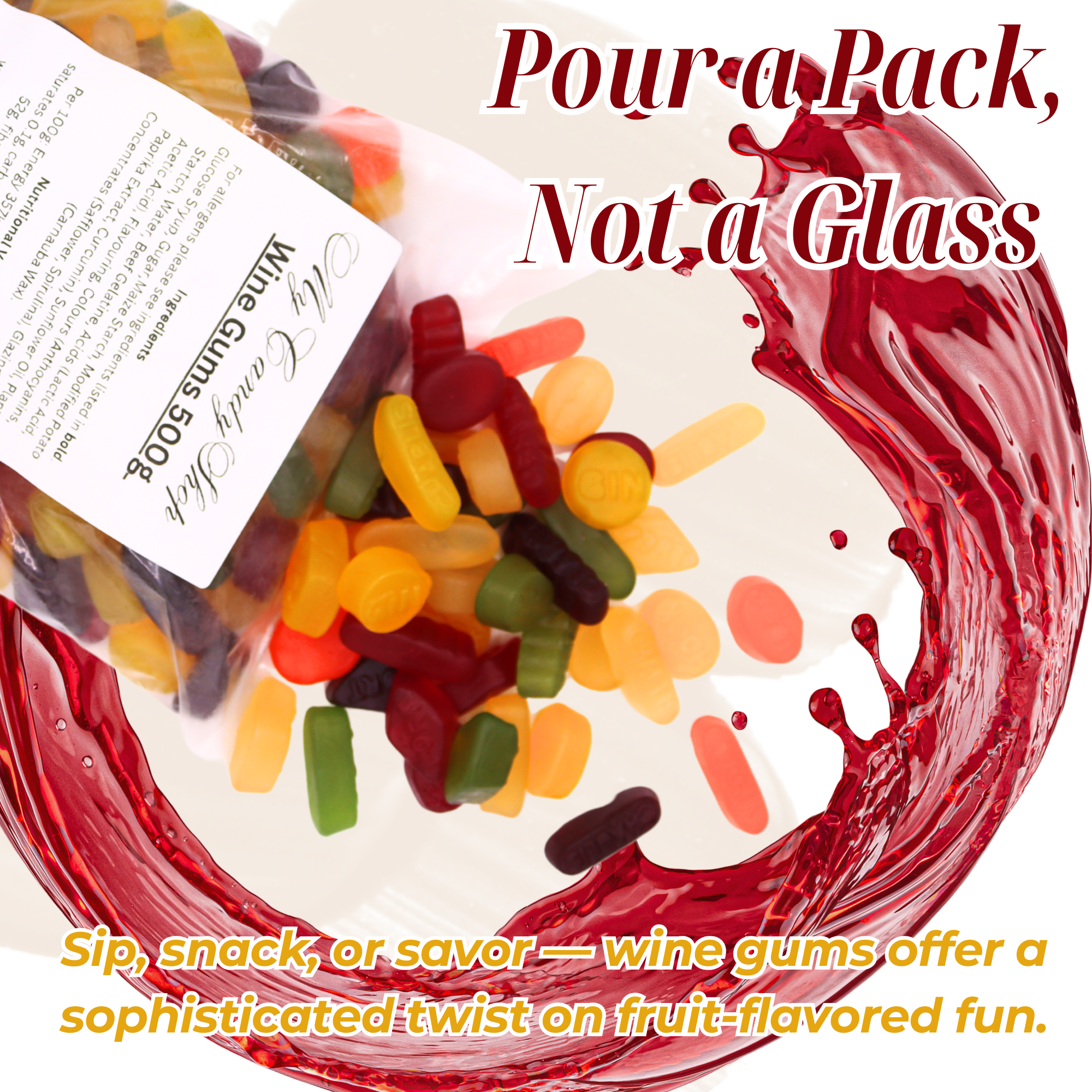 Wine Gums Classic British Chewy Sweets - Retro Favourite