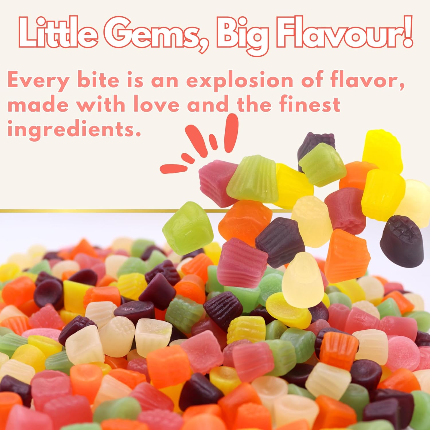 Colorful gems of exploding flavour