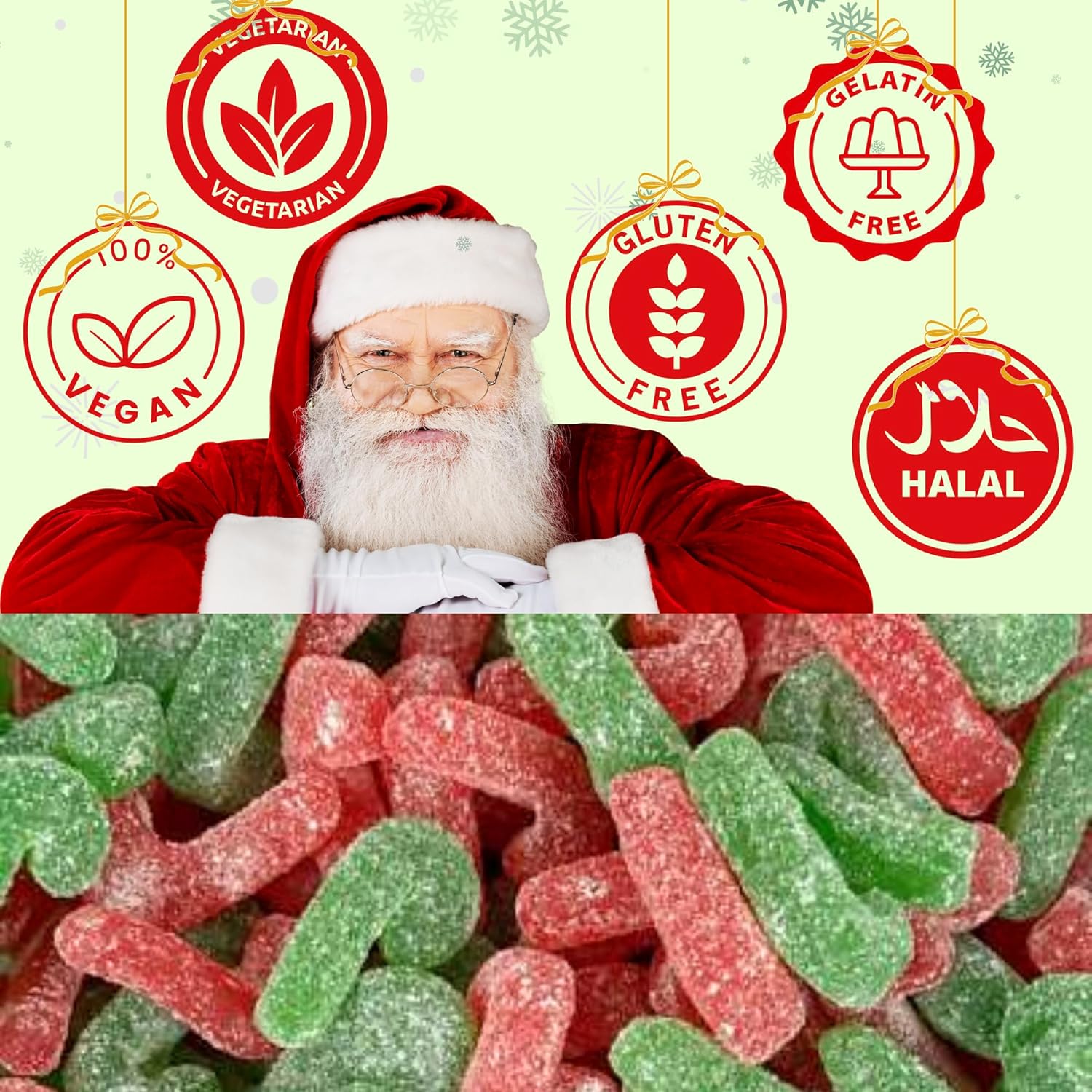 Fizzy Vegan Candy Canes – Xmas Jelly Sweets