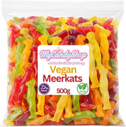 Vegan Meerkat Sweets 500g - Halal Sweets Sharing & Gifting, Suitable for Vegans, Meerkat Gifts for Animal Lovers, Delicious Candy Pack