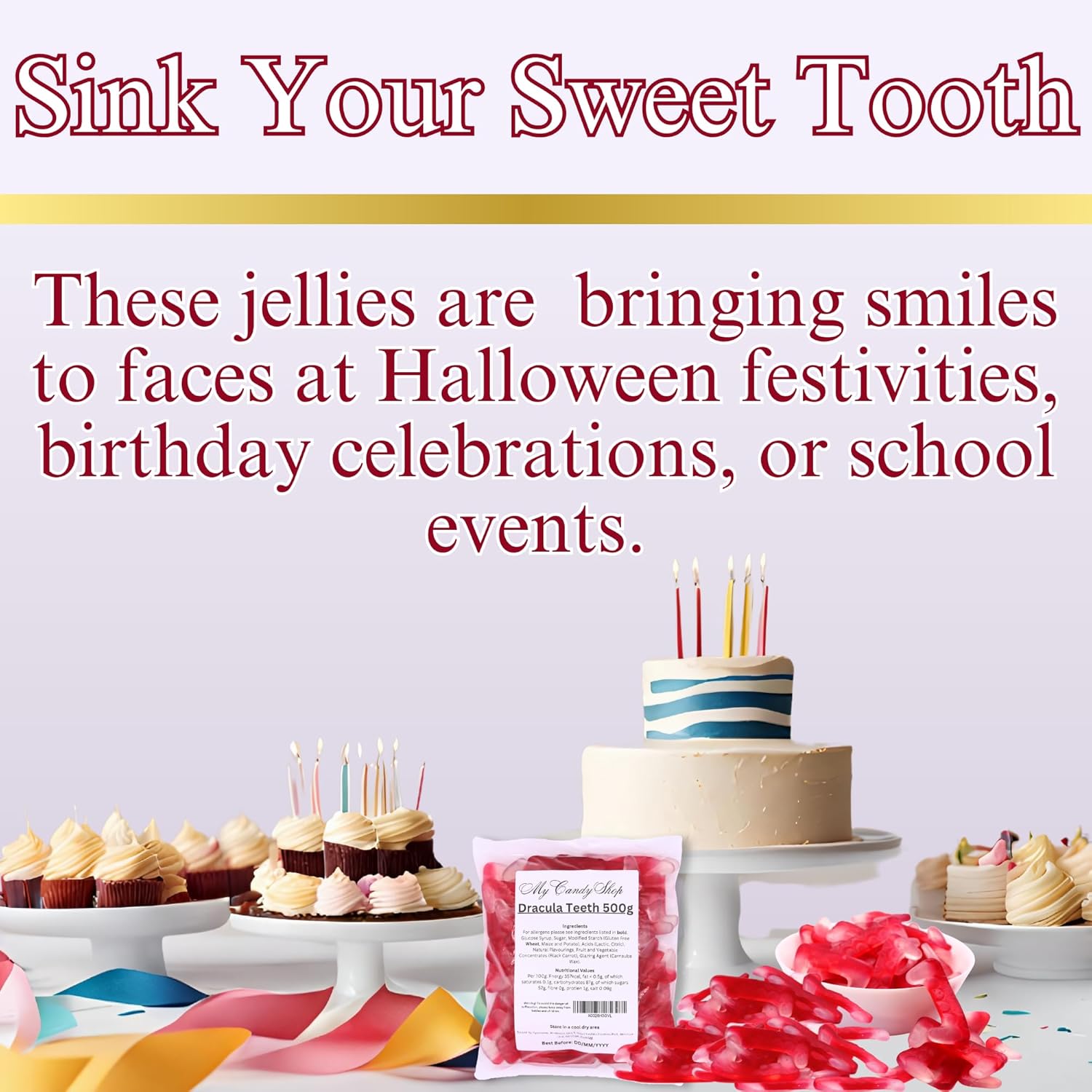 Vegan Dracula Teeth Jelly Sweets