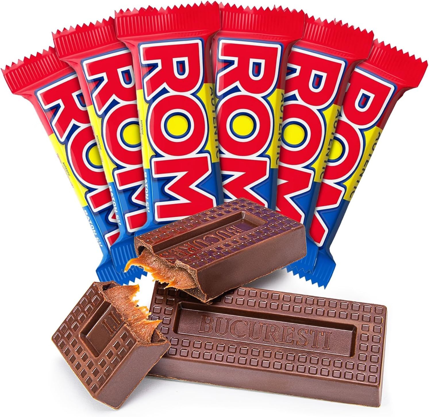 ROM Dark Chocolate Bars with Rum & Caramel – 6 x 30g Batons