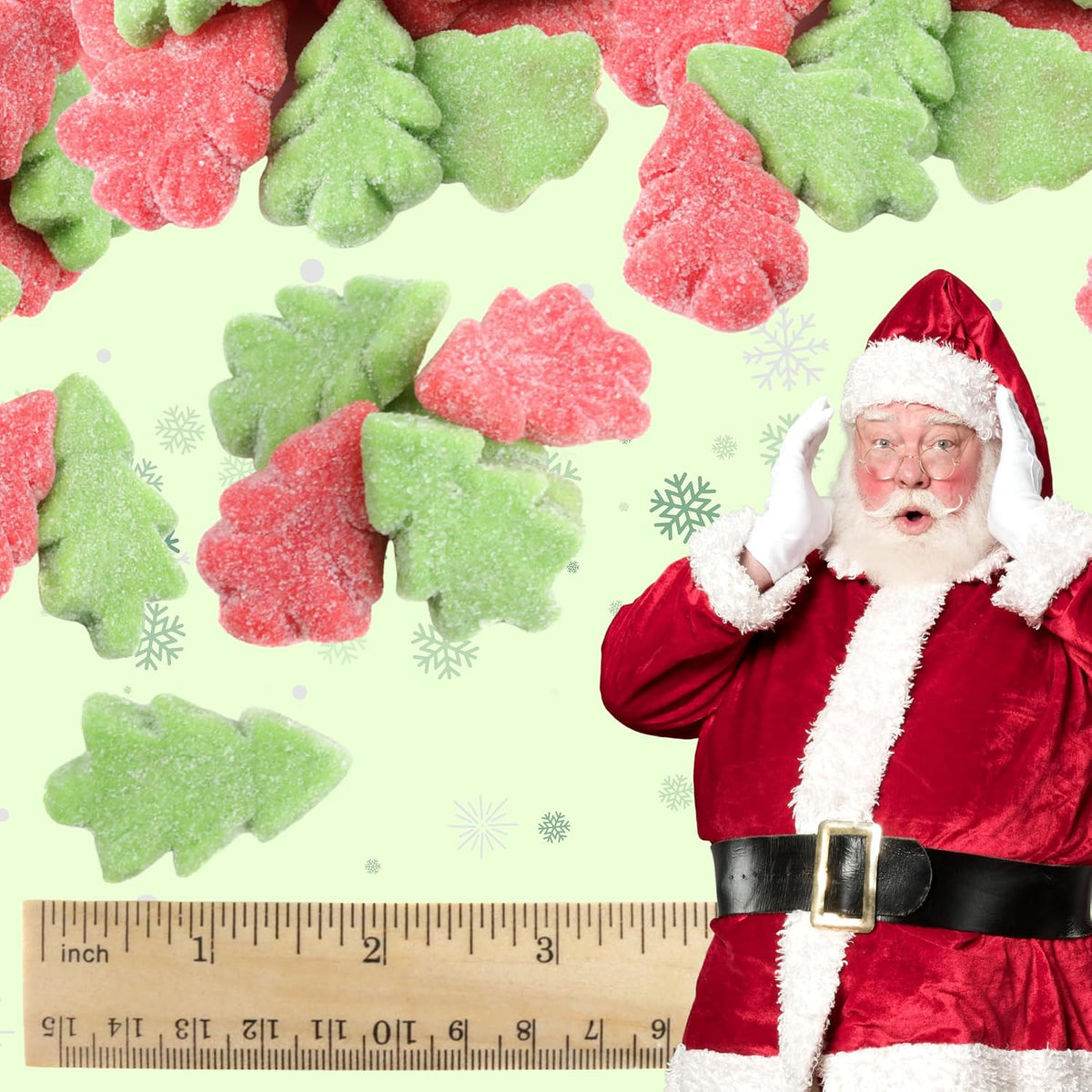 Fizzy Christmas Tree Sweets 500g - Christmas Sweets in Bulk Cheap for Festive Sharing, Stocking Fillers & Holiday Parties - Traditional Xmas Treats