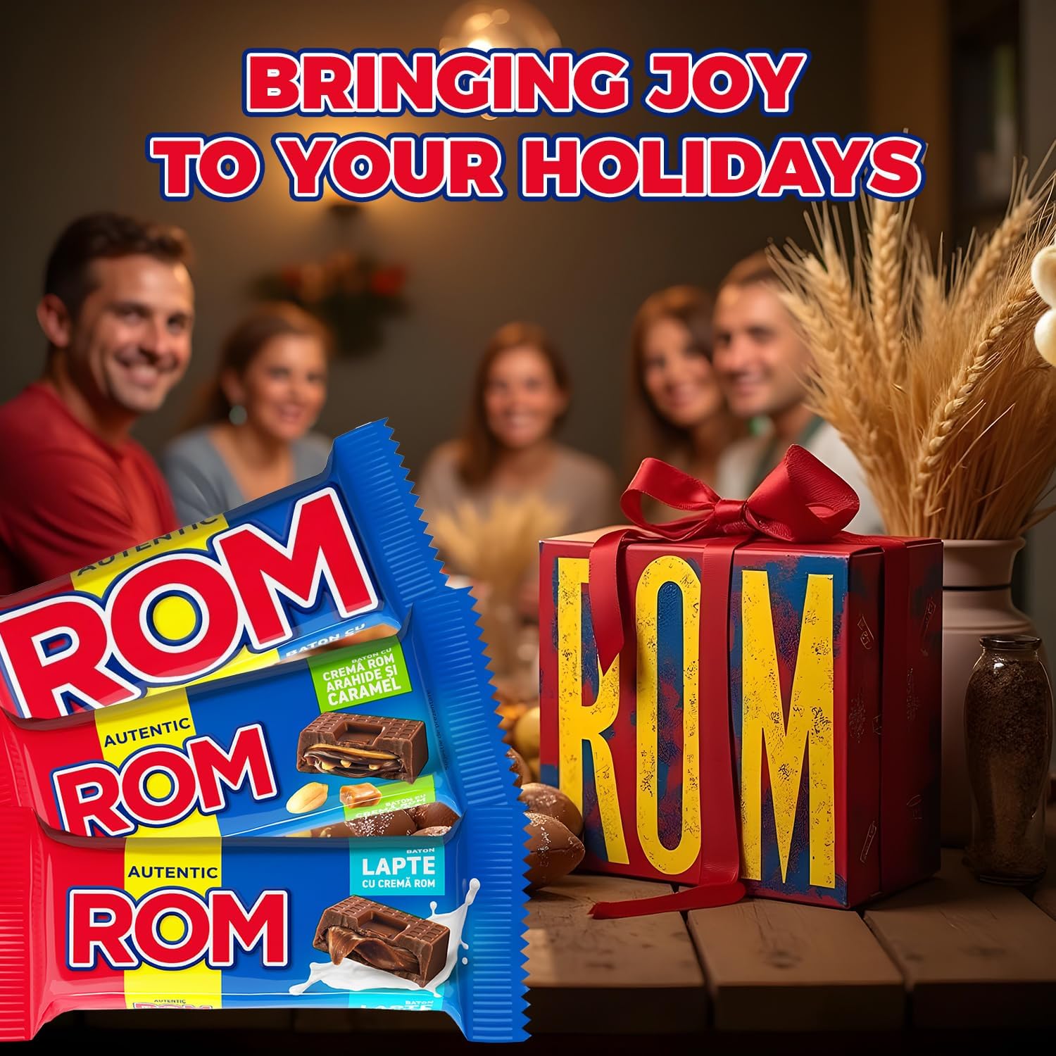 ROM Romanian Chocolate Bundle – 6 x 30g Bars with Rum, Caramel & Peanuts