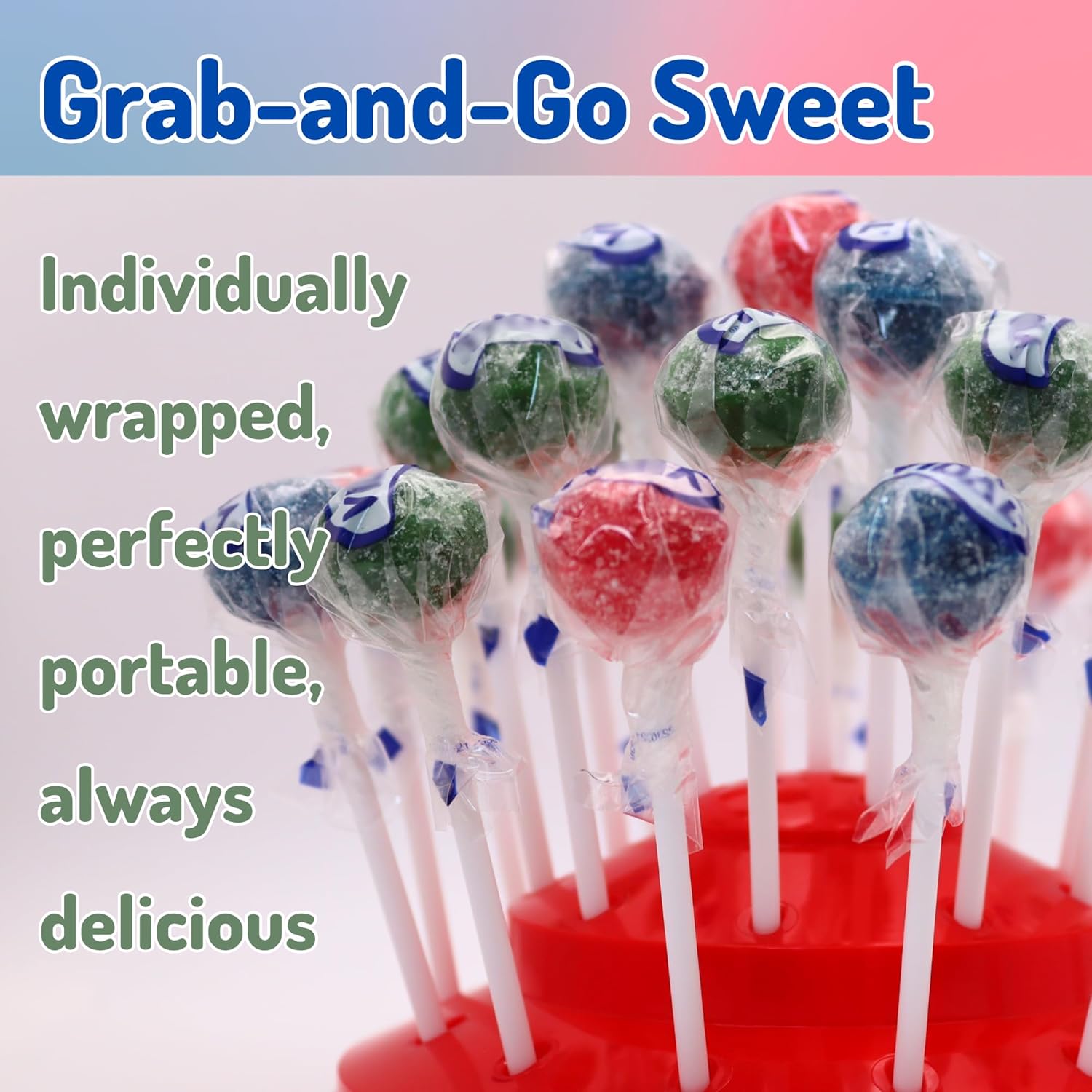 Tongue Painter Lollipops – 50 Pack Bulk (Approx. 500g) Red, Green & Blue