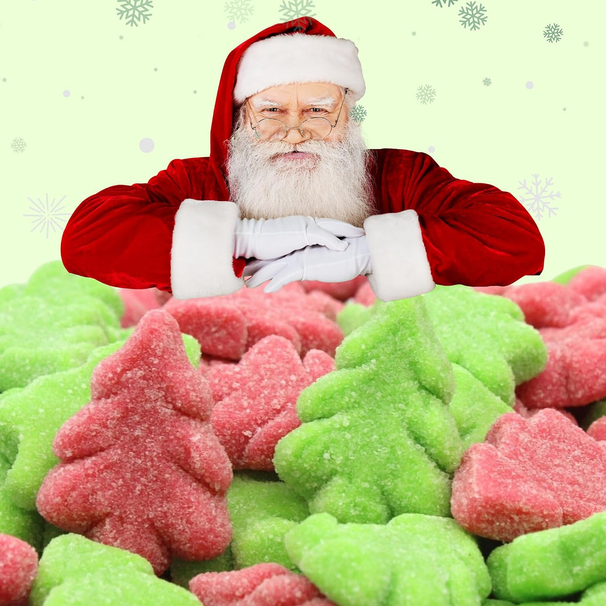 Fizzy Christmas Tree Sweets 500g - Christmas Sweets in Bulk Cheap for Festive Sharing, Stocking Fillers & Holiday Parties - Traditional Xmas Treats