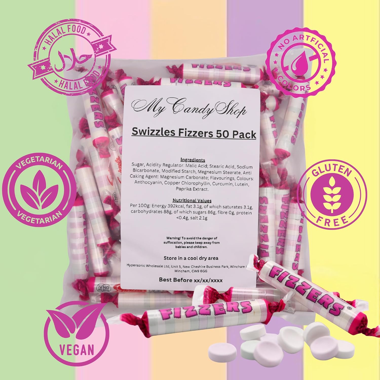 Swizzles Fizzers – Vegan & Halal Fizzy Candy Rolls
