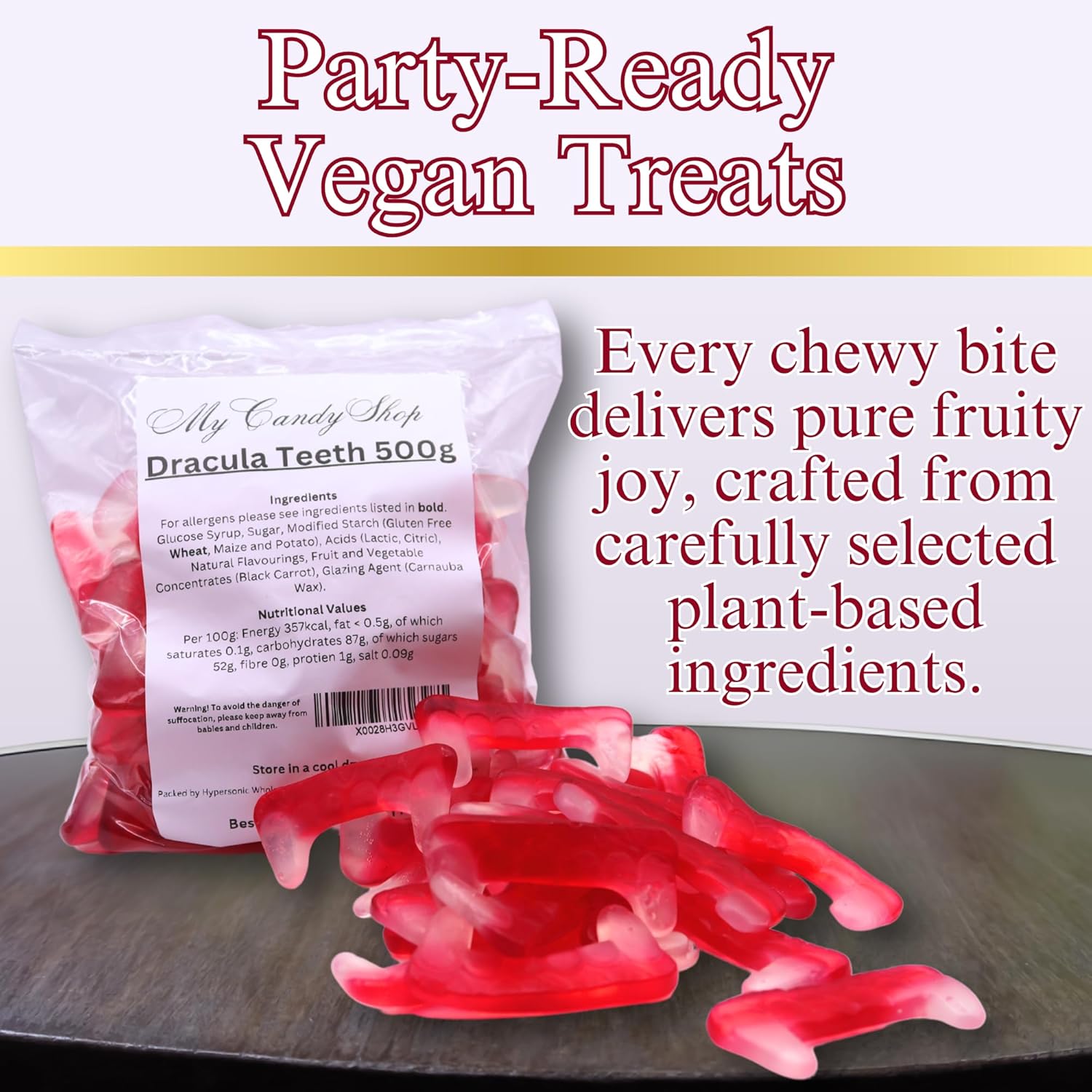 Vegan Dracula Teeth Jelly Sweets