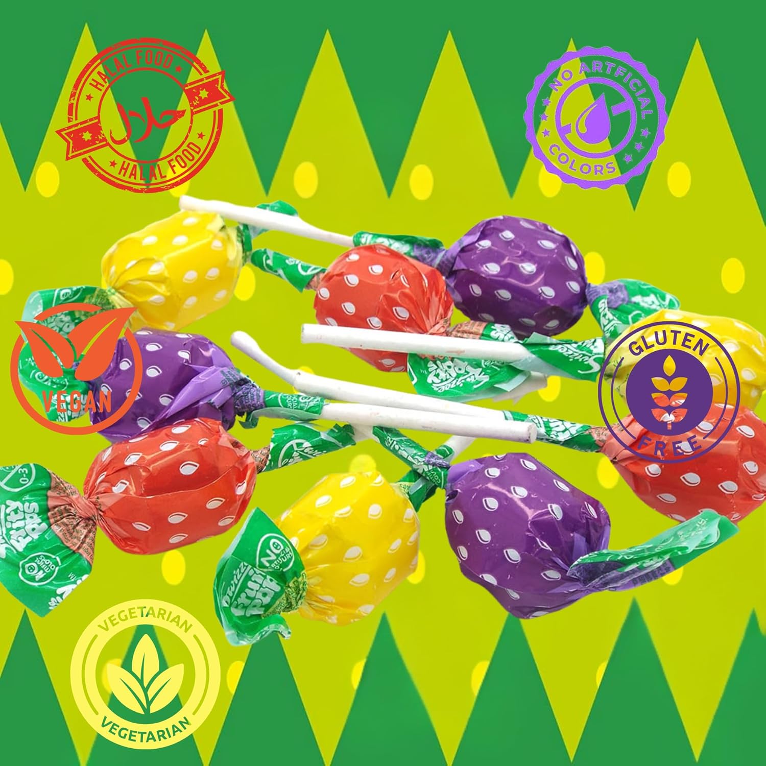 Swizzles Fruity Pops – 50 Vegan Lollipops