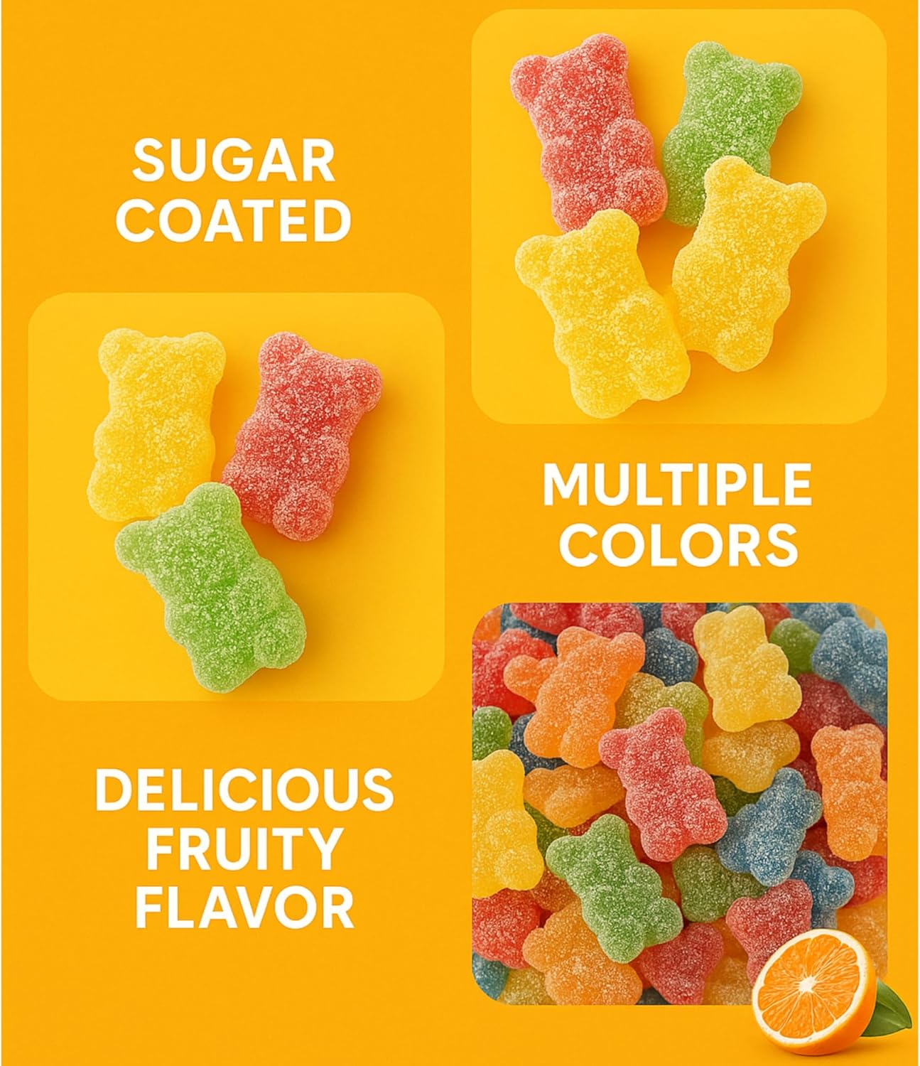 Fizzy Gummy Bears – 500g Bag