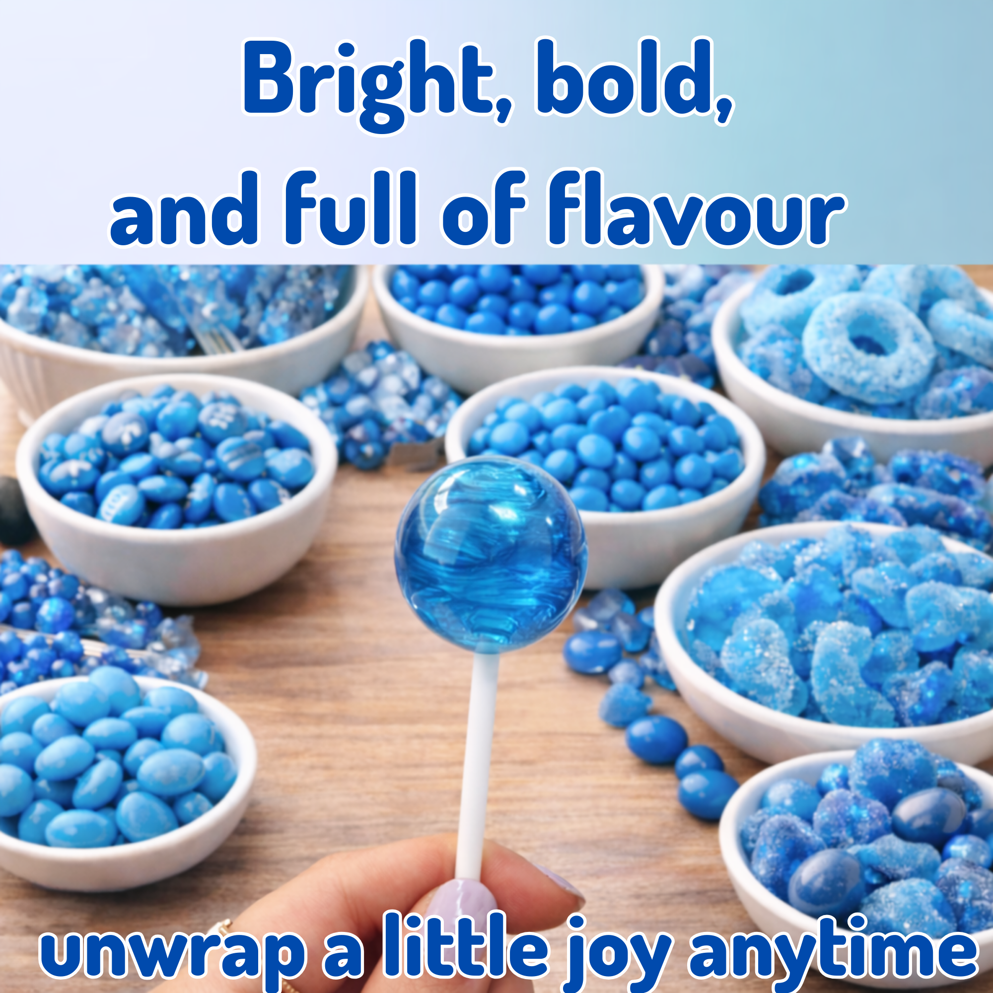 Lick-It Tongue Painter Lollies Blue Raspberry 150 Pack