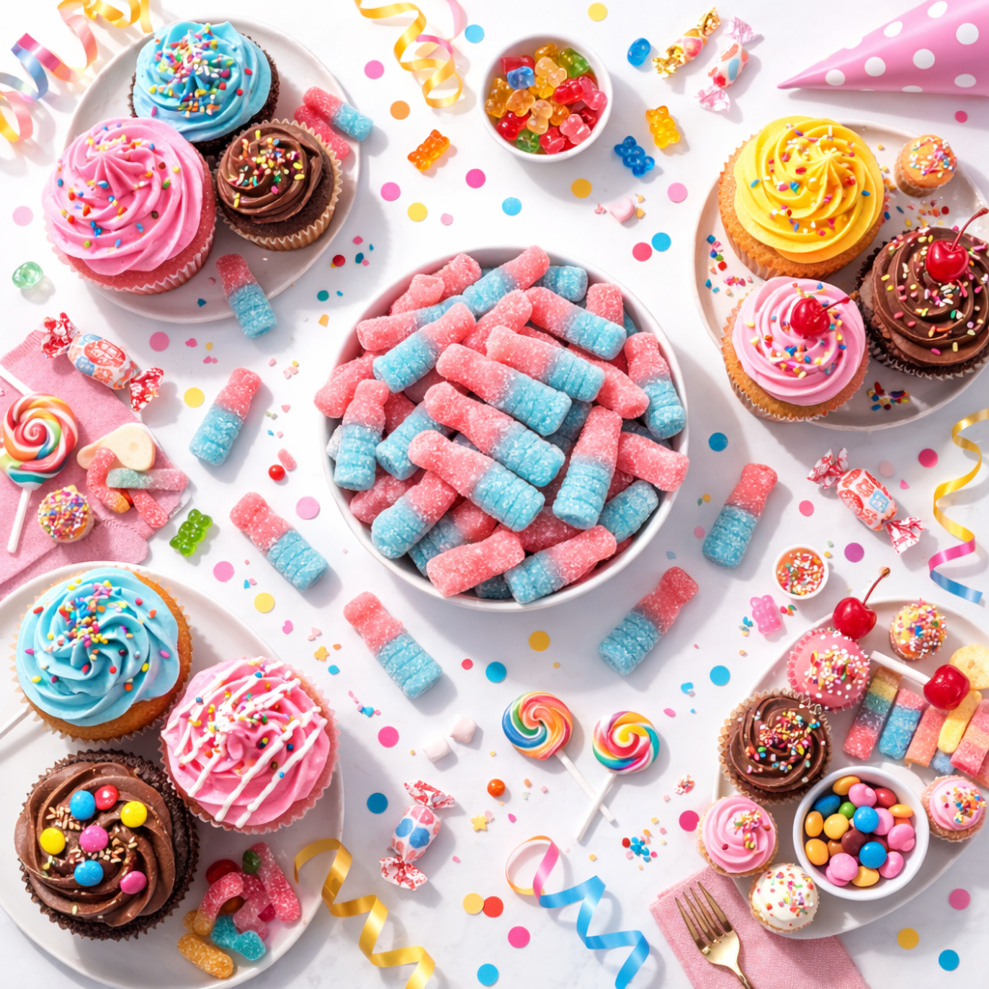 Fizzy Bubblegum Bottles – Chewy Gummy Sweets