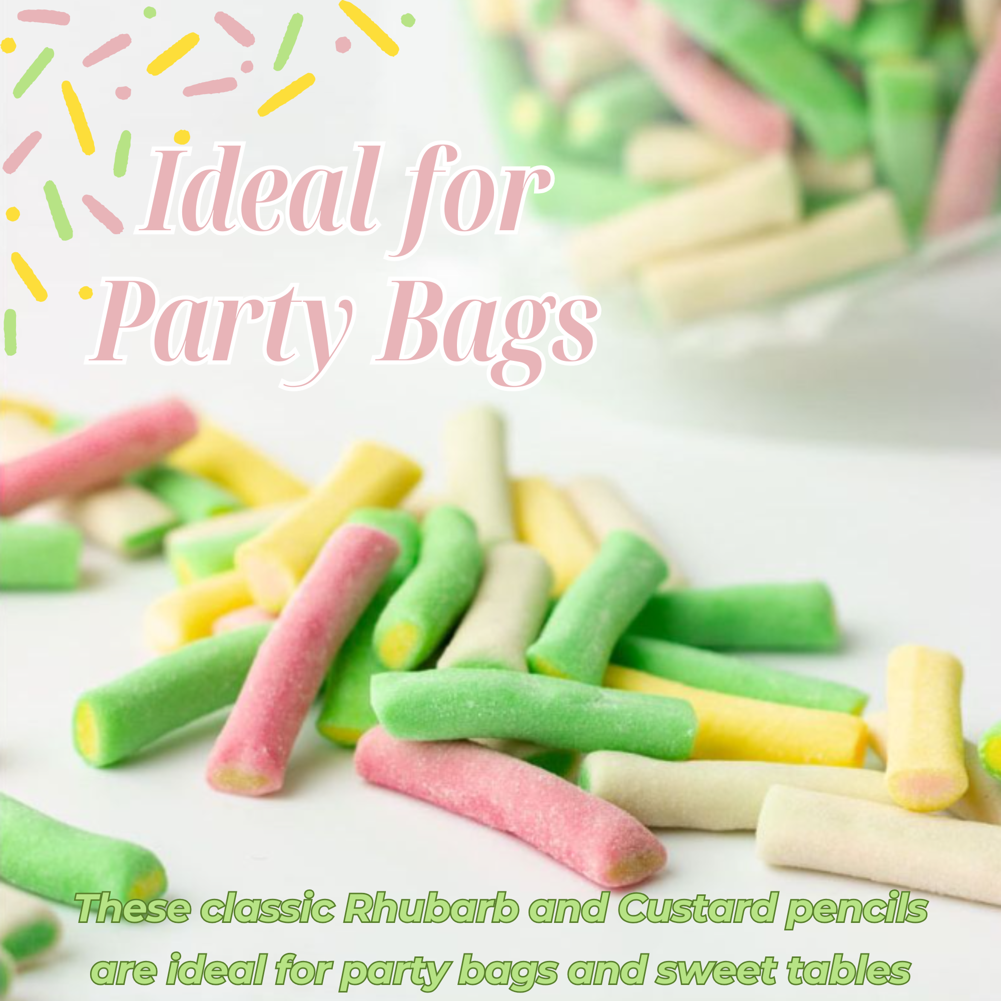 Vidal Rhubarb & Custard Chewy Retro Sweets