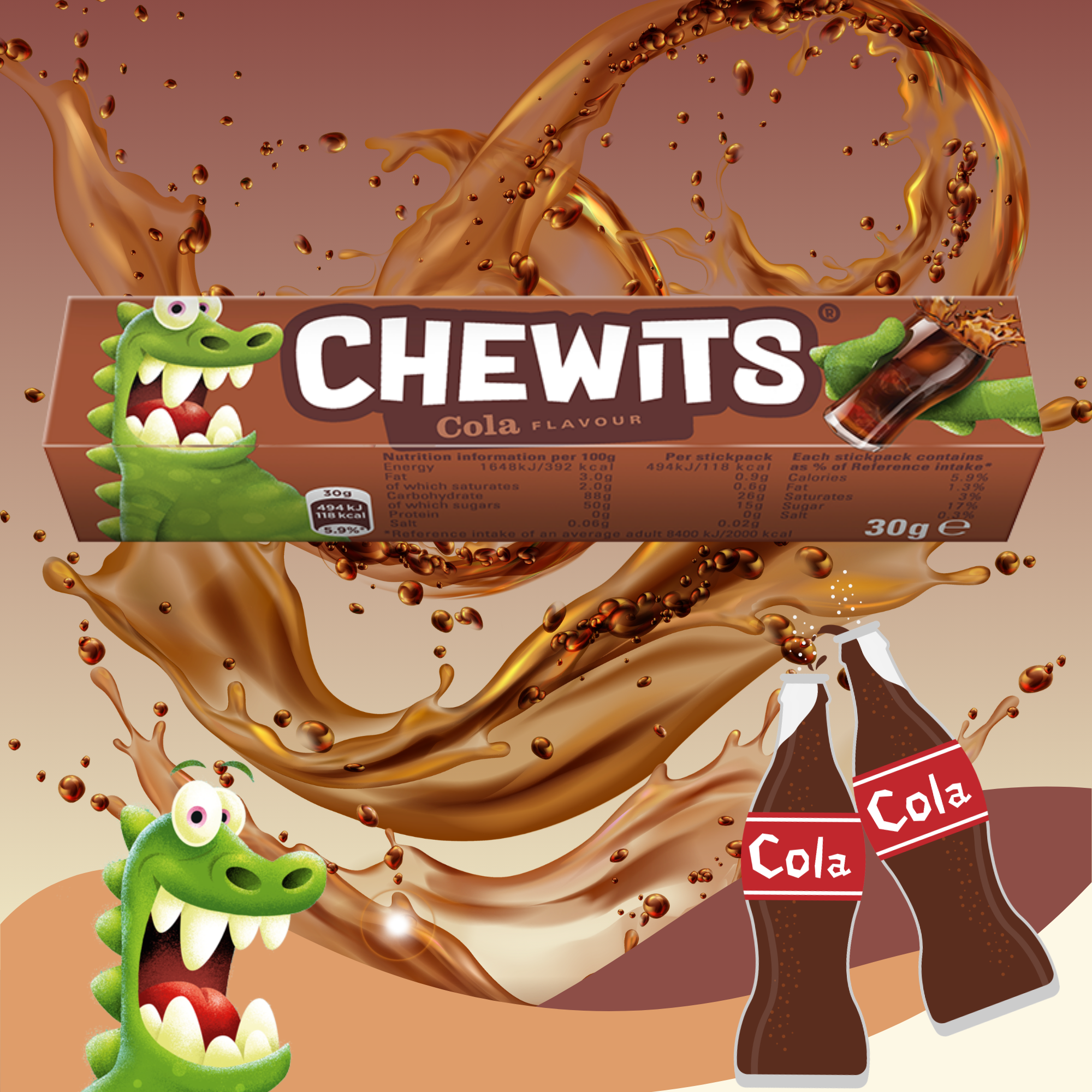 Assorted Chewits Fruity Chews Bundle Pack of 10