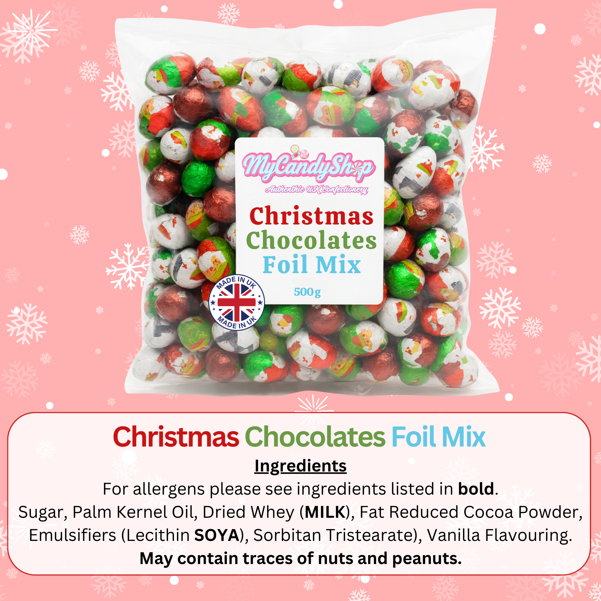 CLEARANCE Christmas Foil Mix Chocolates – Festive Assortment