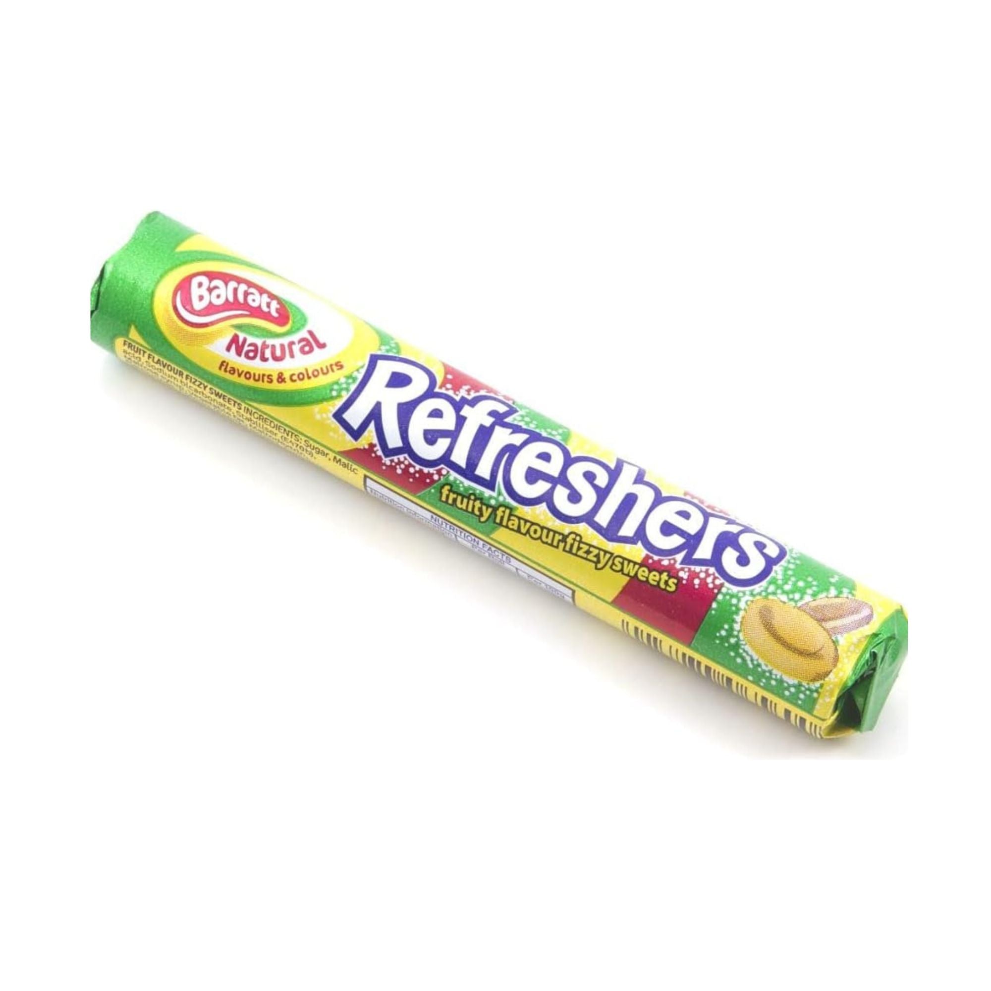 Barratt Refreshers – Fruity Fizzy Sweets Roll – 34.2g (Pack of 48)
