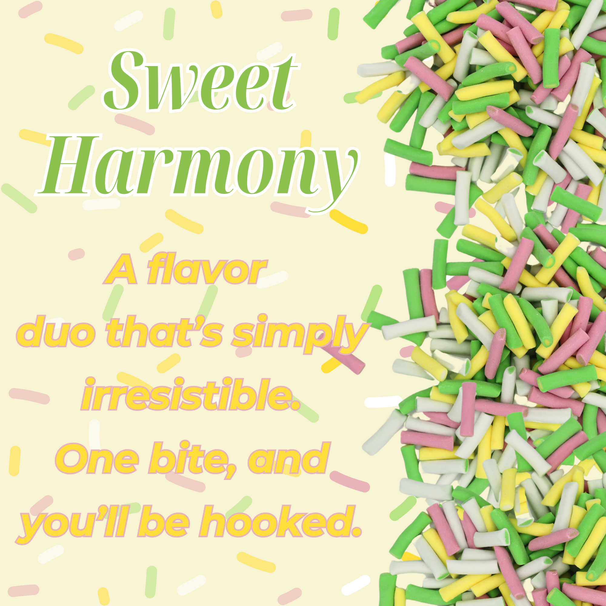 Vidal Rhubarb & Custard Chewy Retro Sweets