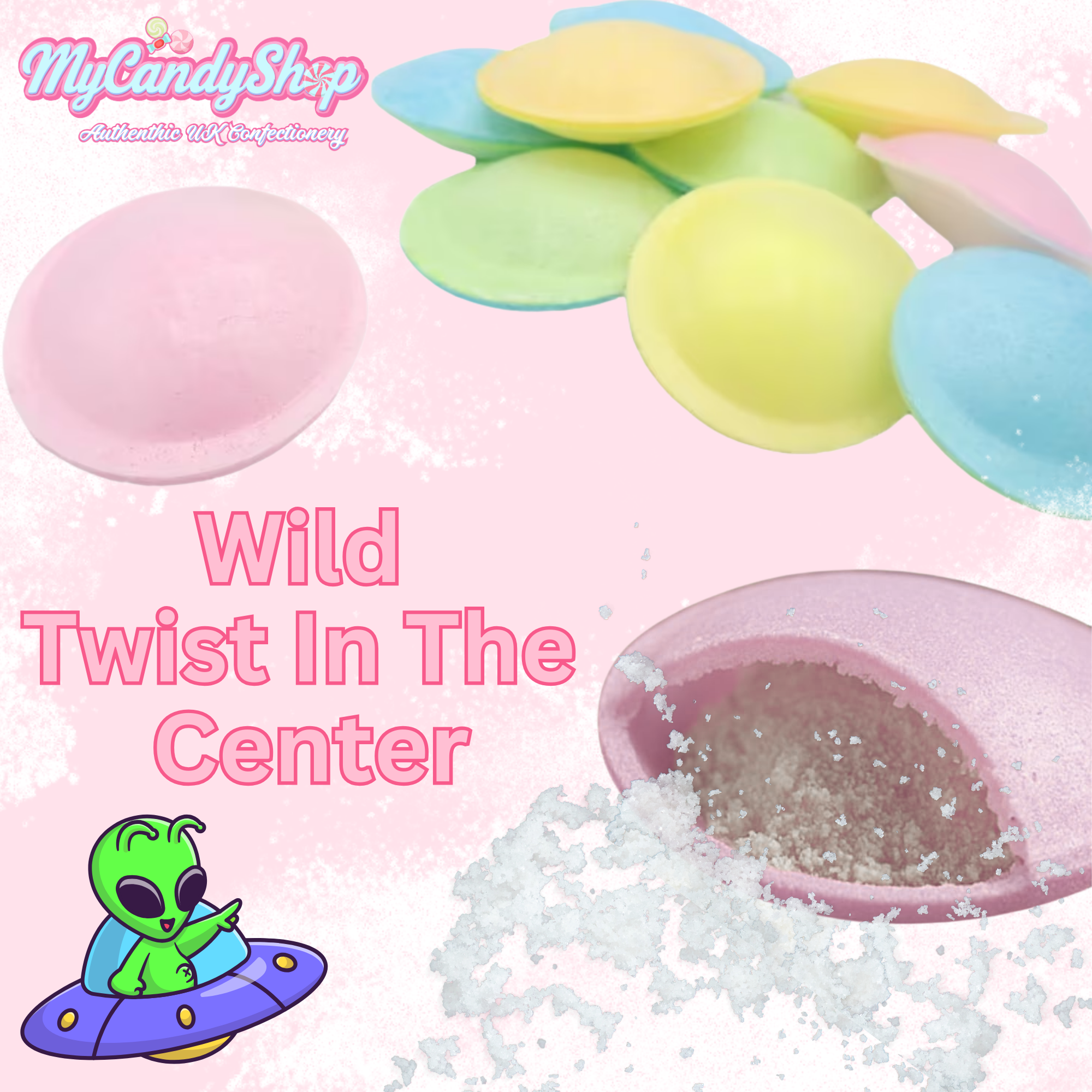 Flying Saucer Sherbet Sweets Classic Retro Treats