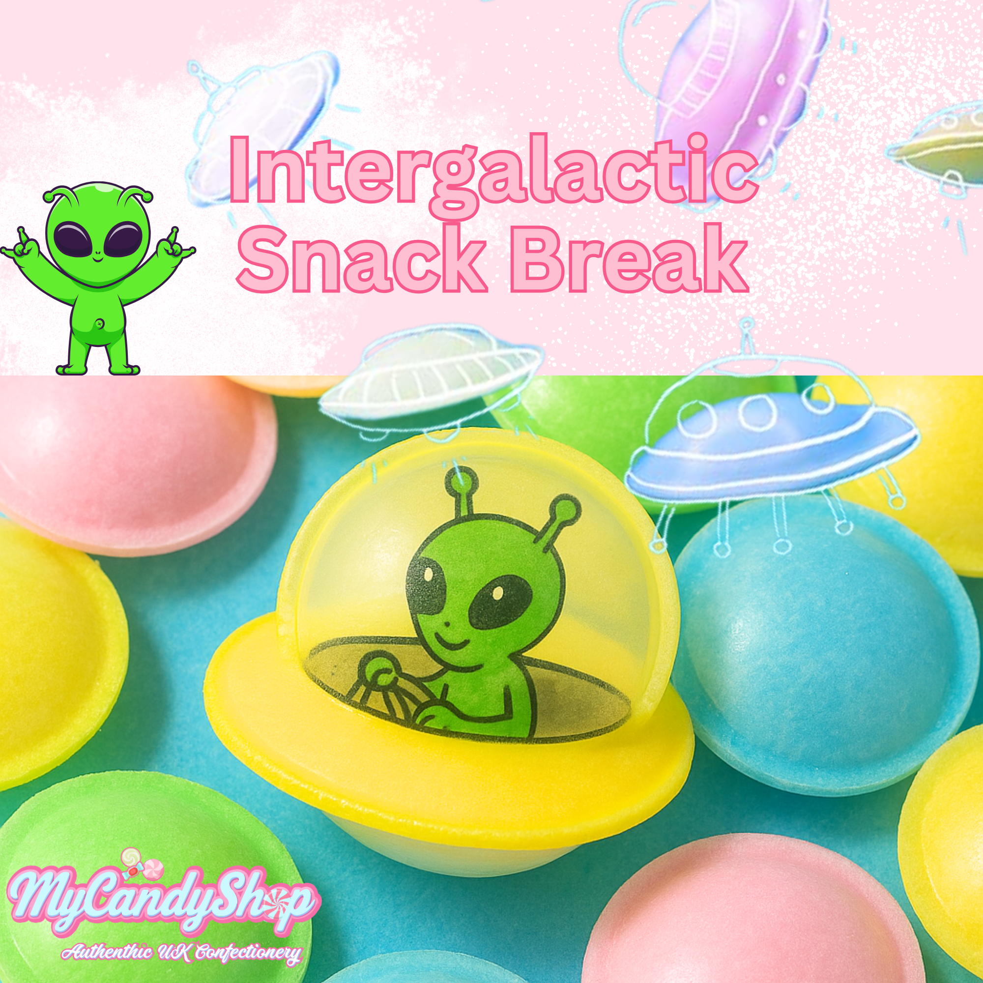 Flying Saucer Sherbet Sweets Classic Retro Treats