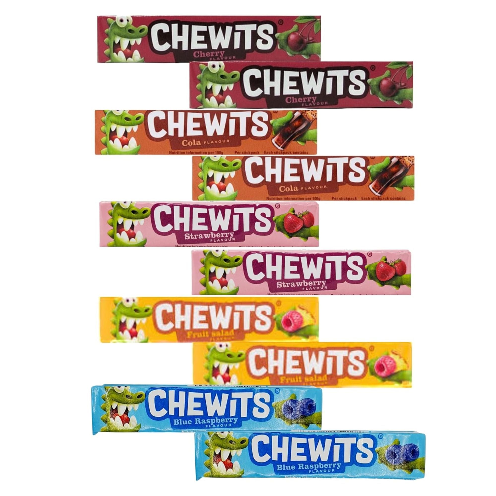Chewits Mixed Flavours – 10 Pack Bundle