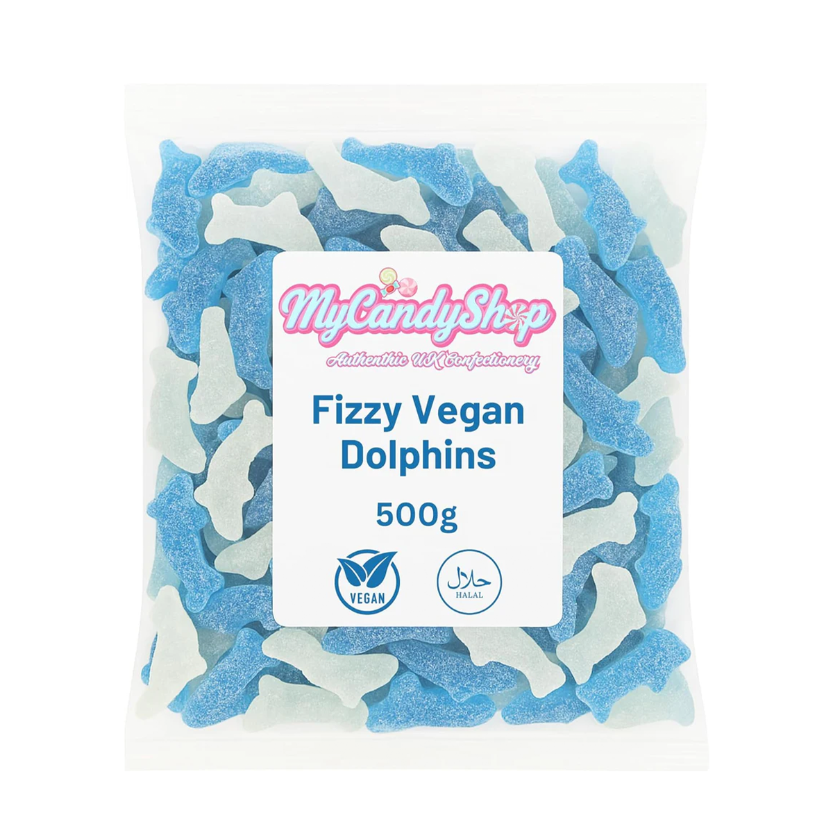 Fizzy Blue Dolphin Vegan Raspberry Candy