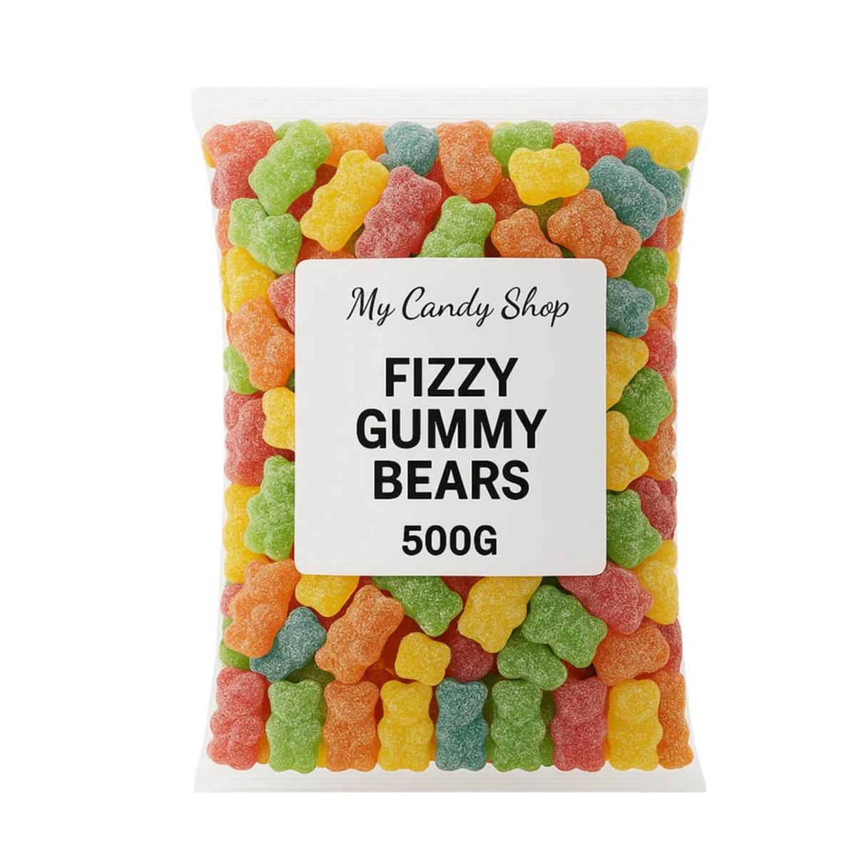 Fizzy Gummy Bears Tangy Fruit Chewy Candy