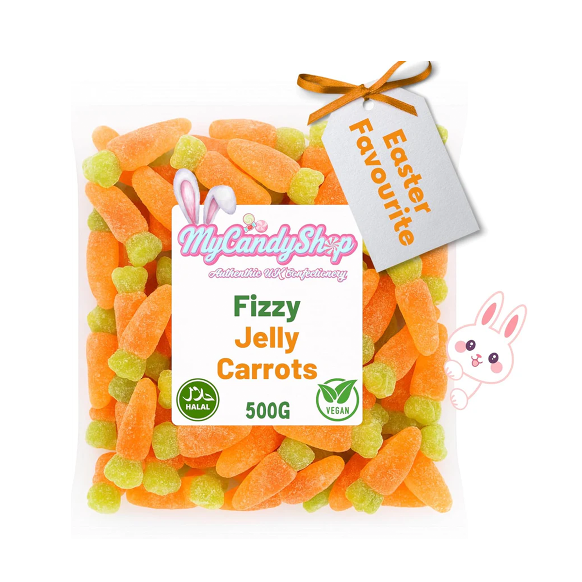 Fizzy Jelly Carrots – Vegan Tangy Orange Sweets