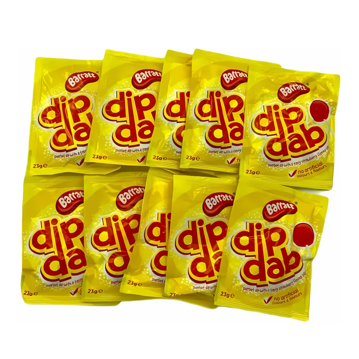 Fizzy Sherbet Dip Dab with Strawberry Lolly (10 Pack)