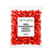 Red/White Filled Strawberry Pencil Sweets
