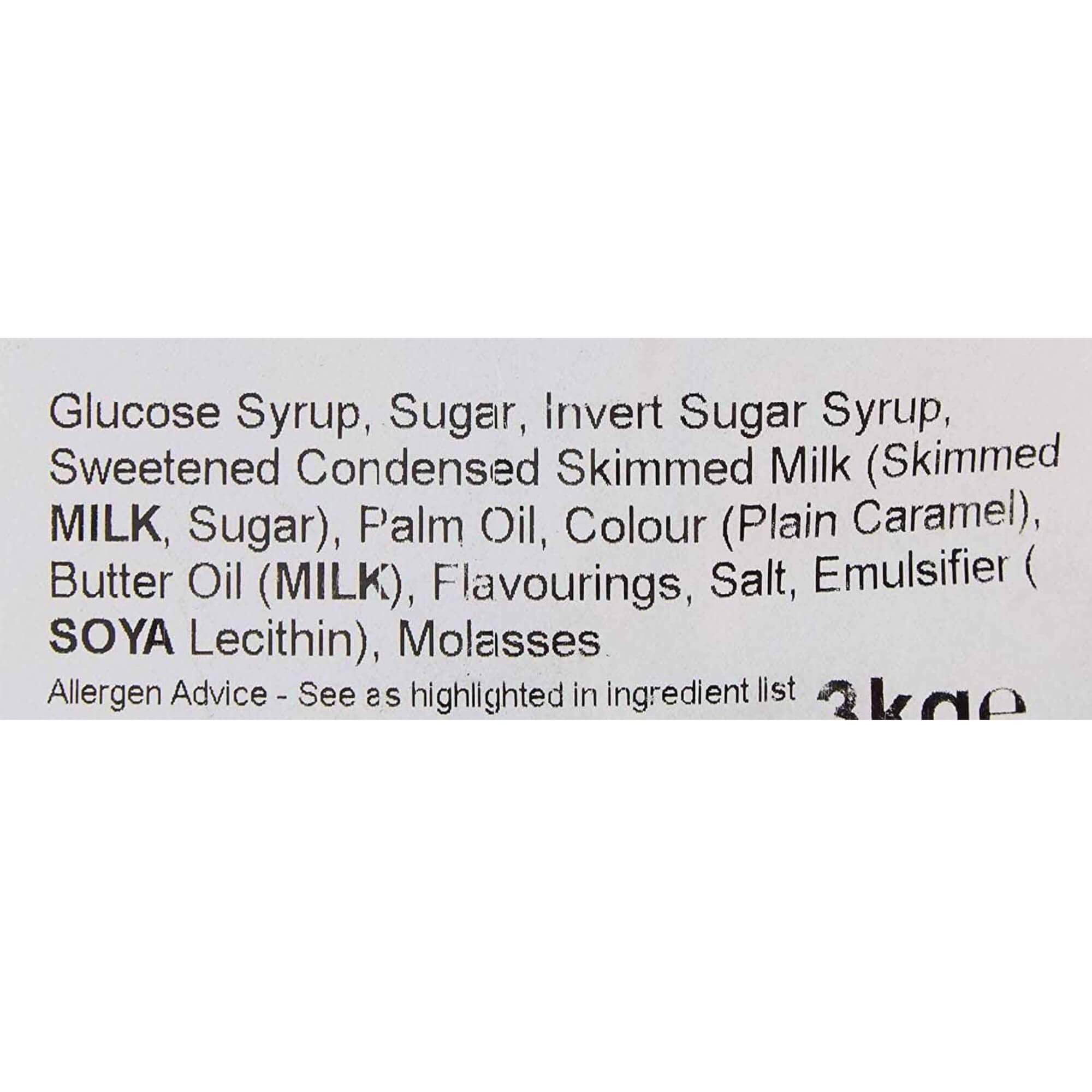 List of ingredients on a label with a white background