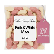 Retro Pink & White Chocolate Strawberry Mice