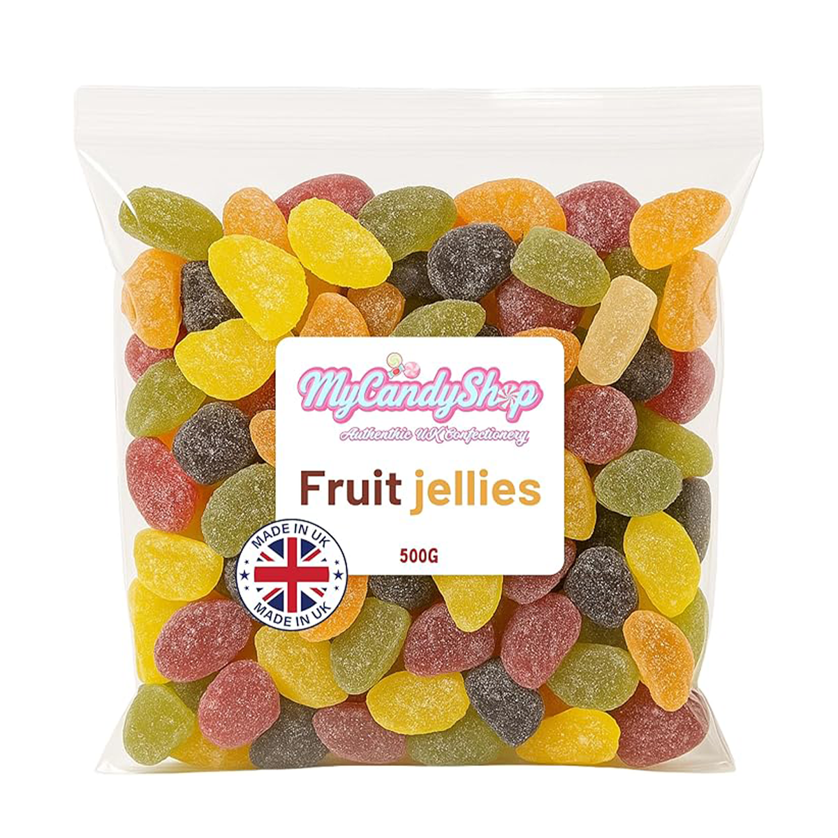 Soft Chewy Assorted Fruit Jellies - Natural Flavors